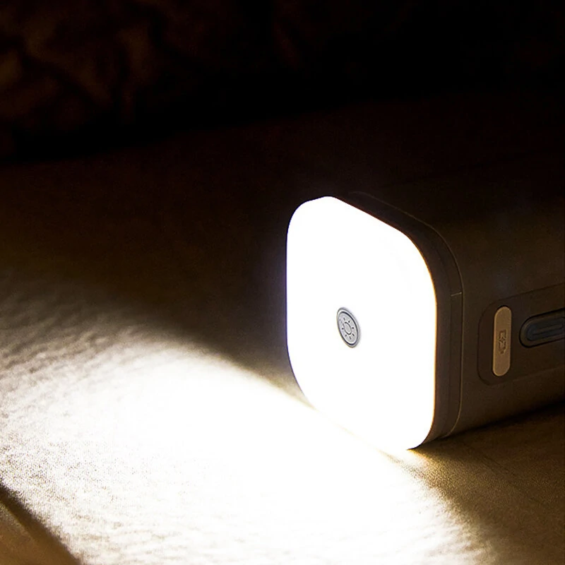 (image for) Mini Electric Air Pump with Lights Wireless Air Compressor Inflator/Deflator Pumps for Indoor/Outdoor Camping Equipment