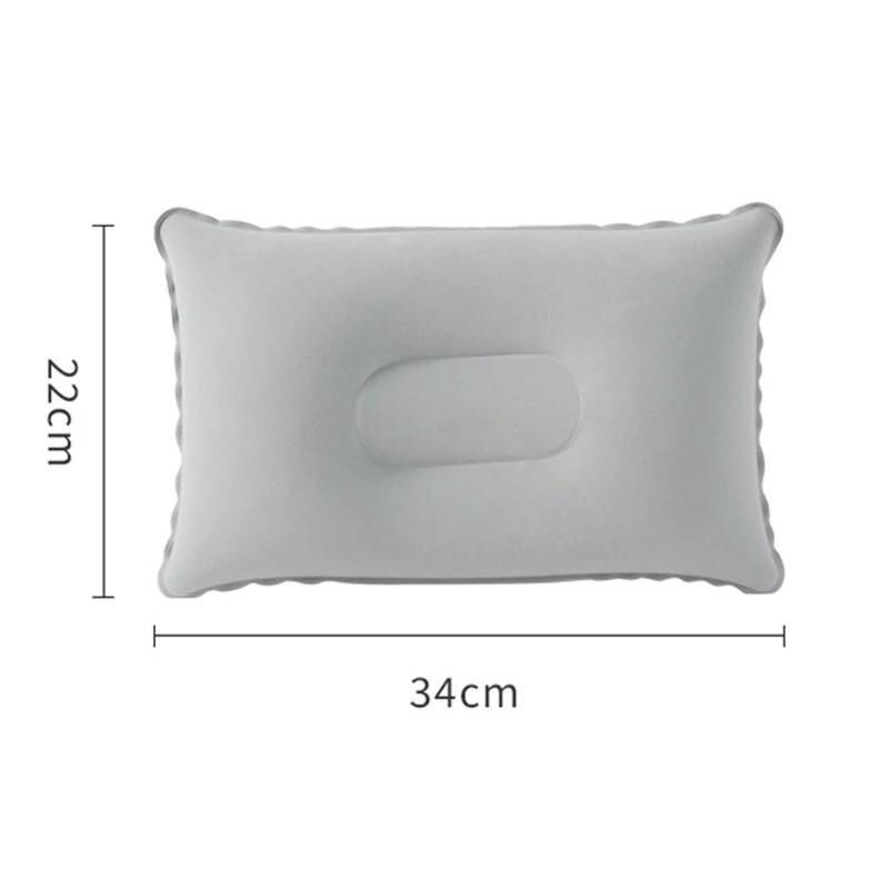 (image for) Portable Folding Inflatable Air Cushion Outdoor Travel Sleeping Camping PVC Neck Stretcher Backrest Airplane Comfortable Pillow